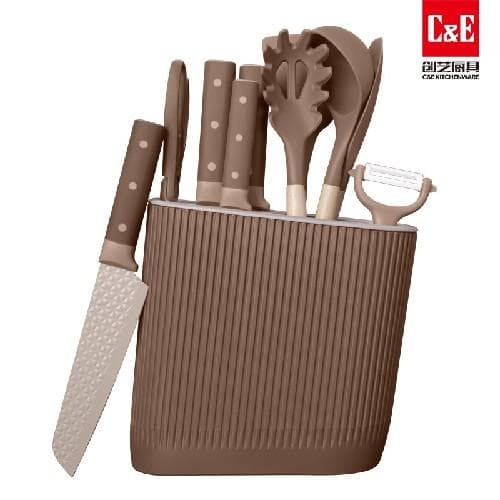 GA-13633 11pc Knife and Kitchen Tool Set with Slotted Block 4