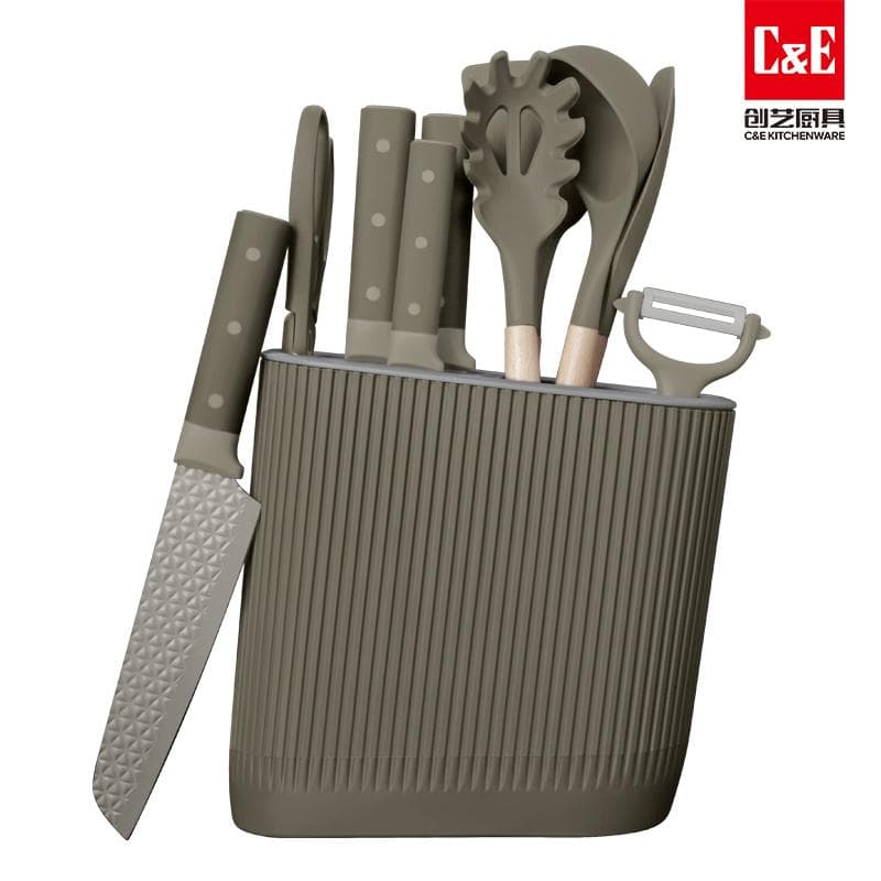 GA-13633 11pc Knife and Kitchen Tool Set with Slotted Block 6