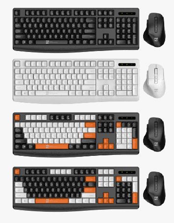 R8 GT105 Wireless Keyboard and Mouse Combo English & Arabic layout, 800-1200-1600 DPI, 104 Keys