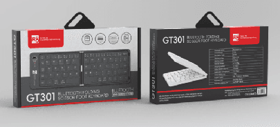 R8 GT301 68 Keys Foldable Rechargeable Wireless Bluetooth Keyboard English & Arabic & Spanish layout