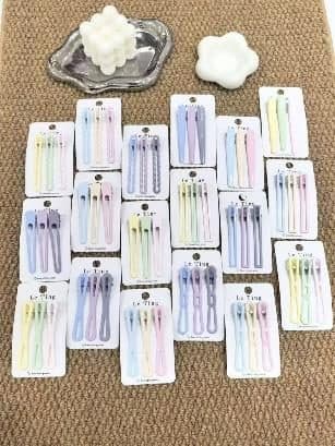 Pastel Long Bar Snap Hair Clips