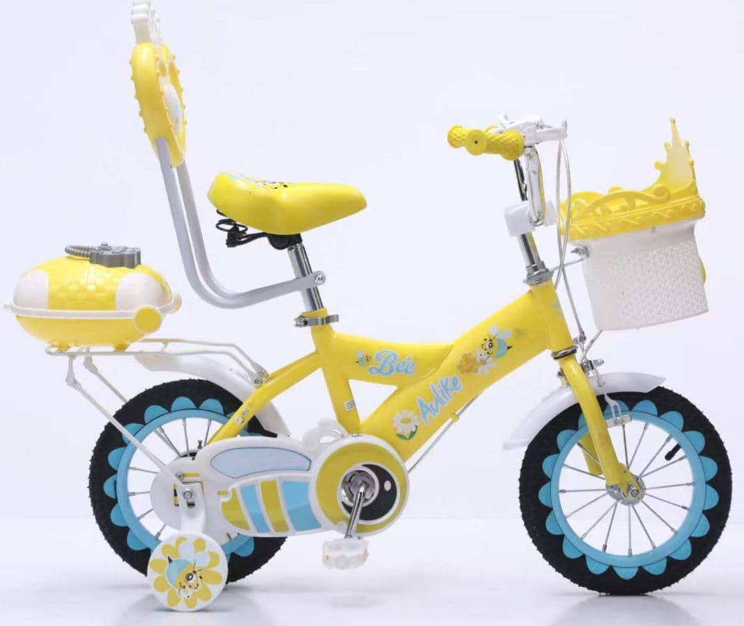A158 Girls Bike with Rear Seat and Flower Trim 2