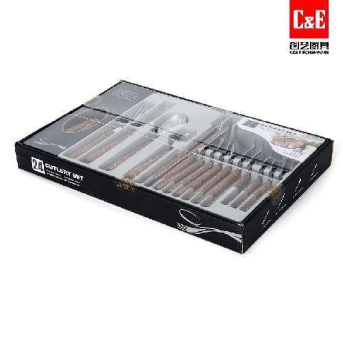 T055 24pc Cutlery Set, 410 Stainless Steel, Octagonal Handles 3