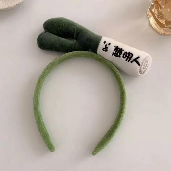 Spring Onion Headband, Green