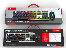 R8 1909 Wired Illuminated Keyboard and Mouse Combo English & Arabic & Spanish layout 2