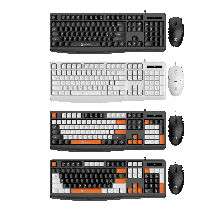 R8 GT2000 Wired Keyboard and Mouse Combo English & Arabic layout, 1200 DPI, 104 Keys 2