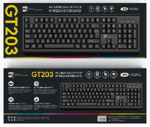 R8 GT203 Office Wired Keyboard English & Arabic layout, 104 Keys 2