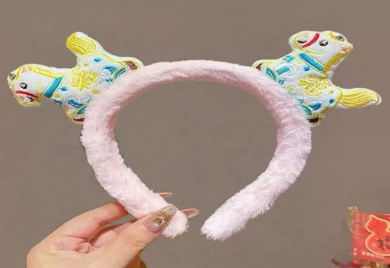 Lunar New Year Zodiac Headband, Pink