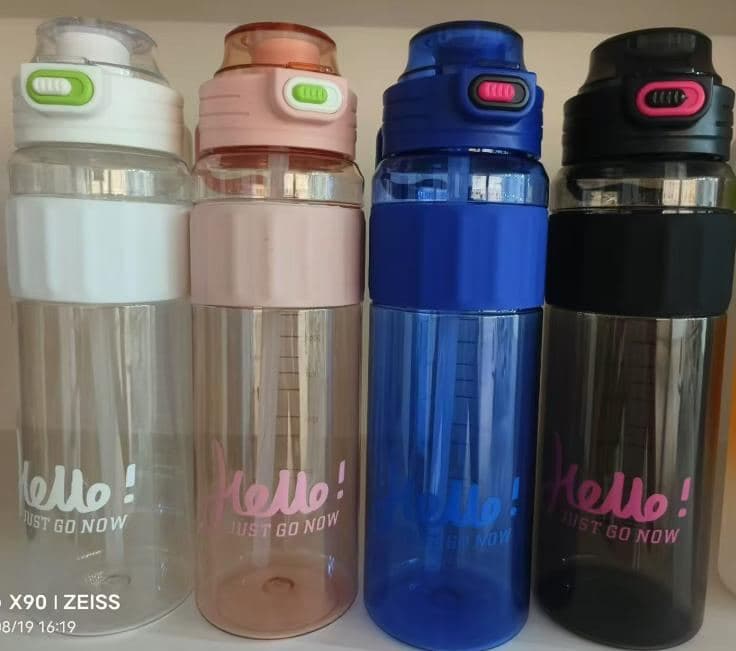 Plastic Water Bottle, 950 ml, PC+PP, 8 x 28.5 cm, Ref. WB60547