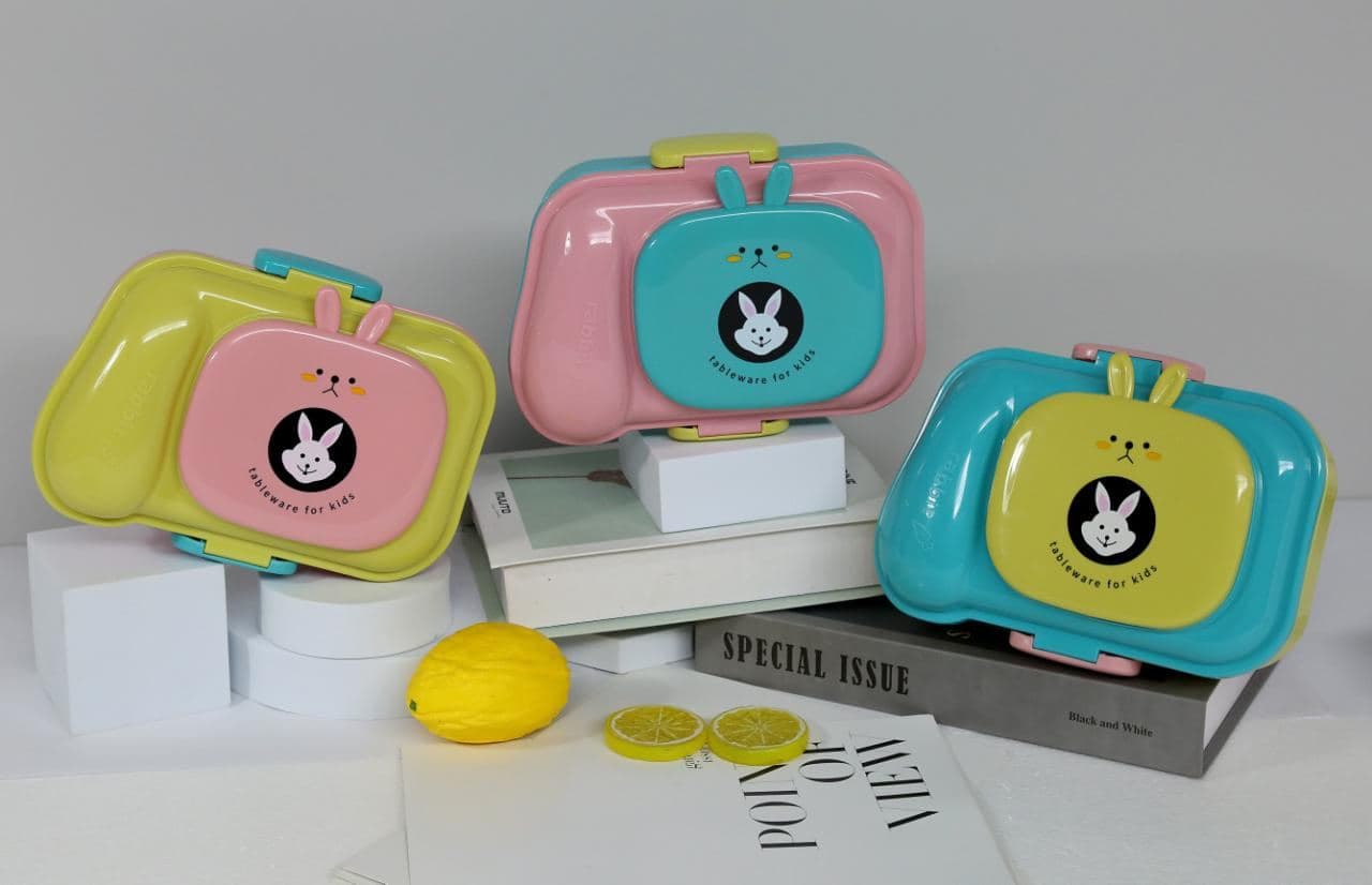 Bunny Shaped Kids Lunch Box and Water Bottle Set, 90 pcs/carton, carton 66 x 40 x 57 cm