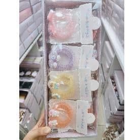 Kids Hair Clip Box Set, Pastel Pink and Purple