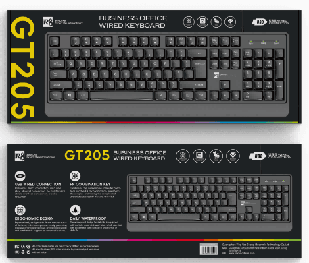 R8 GT205 Office Wired Keyboard English & Arabic layout, 104 Keys 2