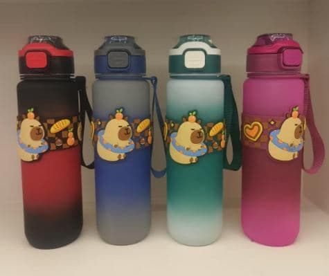Plastic Water Bottle, 1000 ml, PC+PP, Ref. WB60504