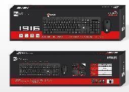 R8 1916 Multimedia Wireless Keyboard and Mouse Combo English & Arabic layout