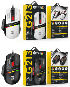 R8 G213 7D Wired Gaming Mouse RGB Lighting, 800-1200-2400-3200-4800-7200 DPI 2