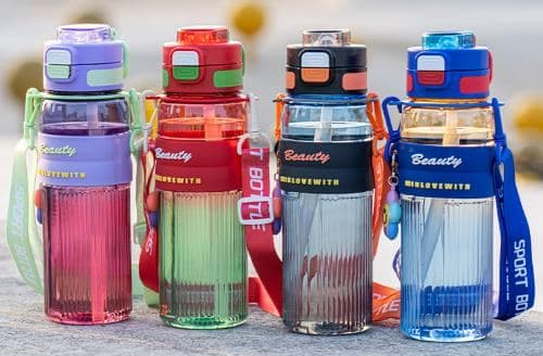 Plastic Water Bottle, 1000 ml, PC+PP, 8 x 29 cm, Ref. WB60522
