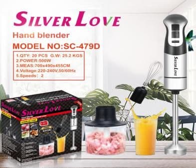 Stainless Steel Hand Blender SC-479D, 500W