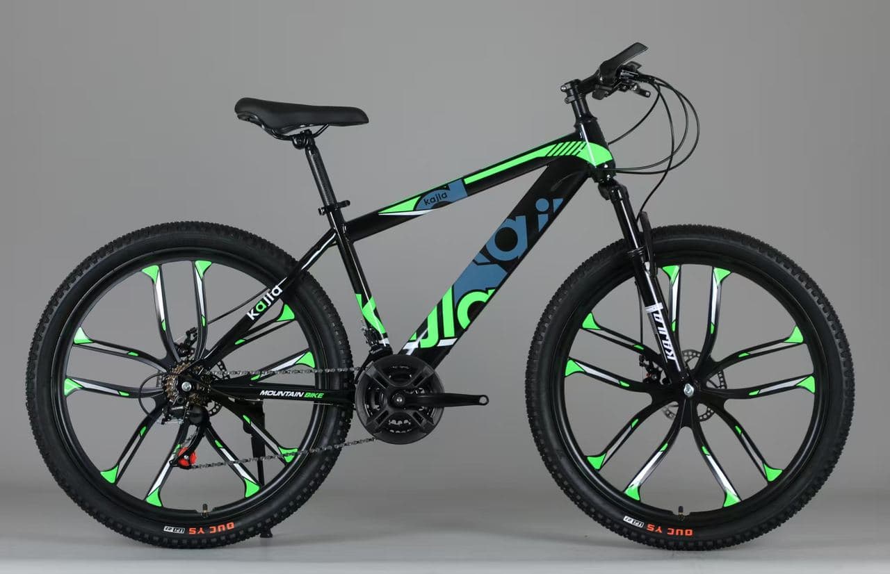 KAILA Mountain Bike with Spoked Wheels, Red Graphics 2
