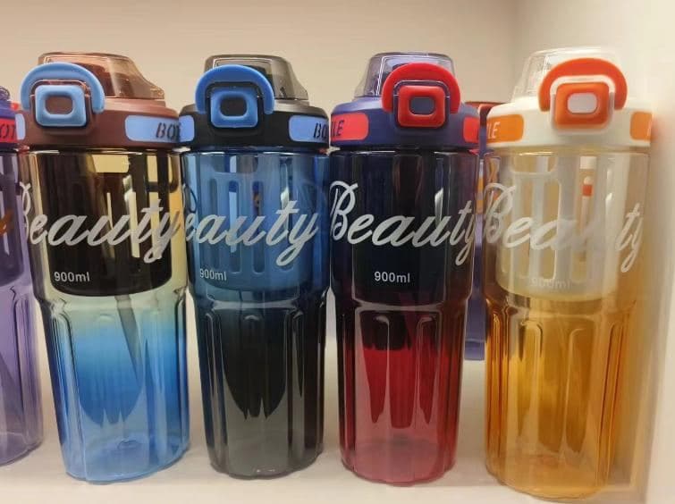 Plastic Water Bottle, 1000 ml, PC+PP, 8 x 28 cm, Ref. WB60531