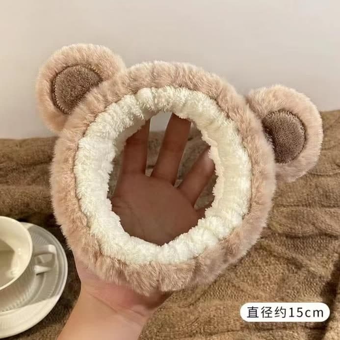 Bear Ear Spa Headband, Beige