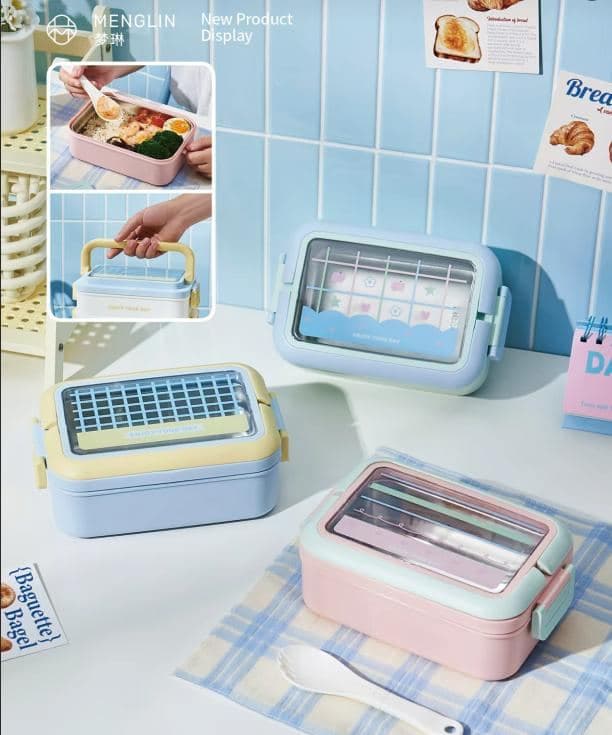 304 Stainless Steel Lunch Box, 780 ml, 28.5 x 11 x 10.5 cm