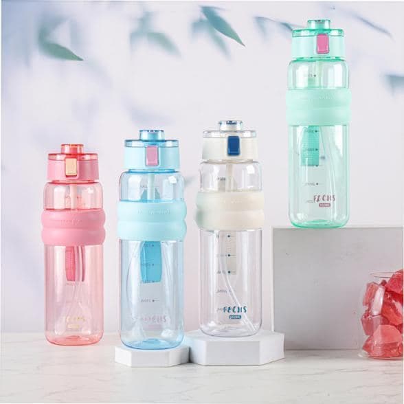 Plastic Water Bottle, 950 ml, PC+PP, 7.5 x 25 cm, Ref. WB60356