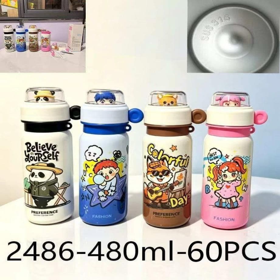 Kids Stainless Steel Vacuum Flask, 400 ml, Ref. K128