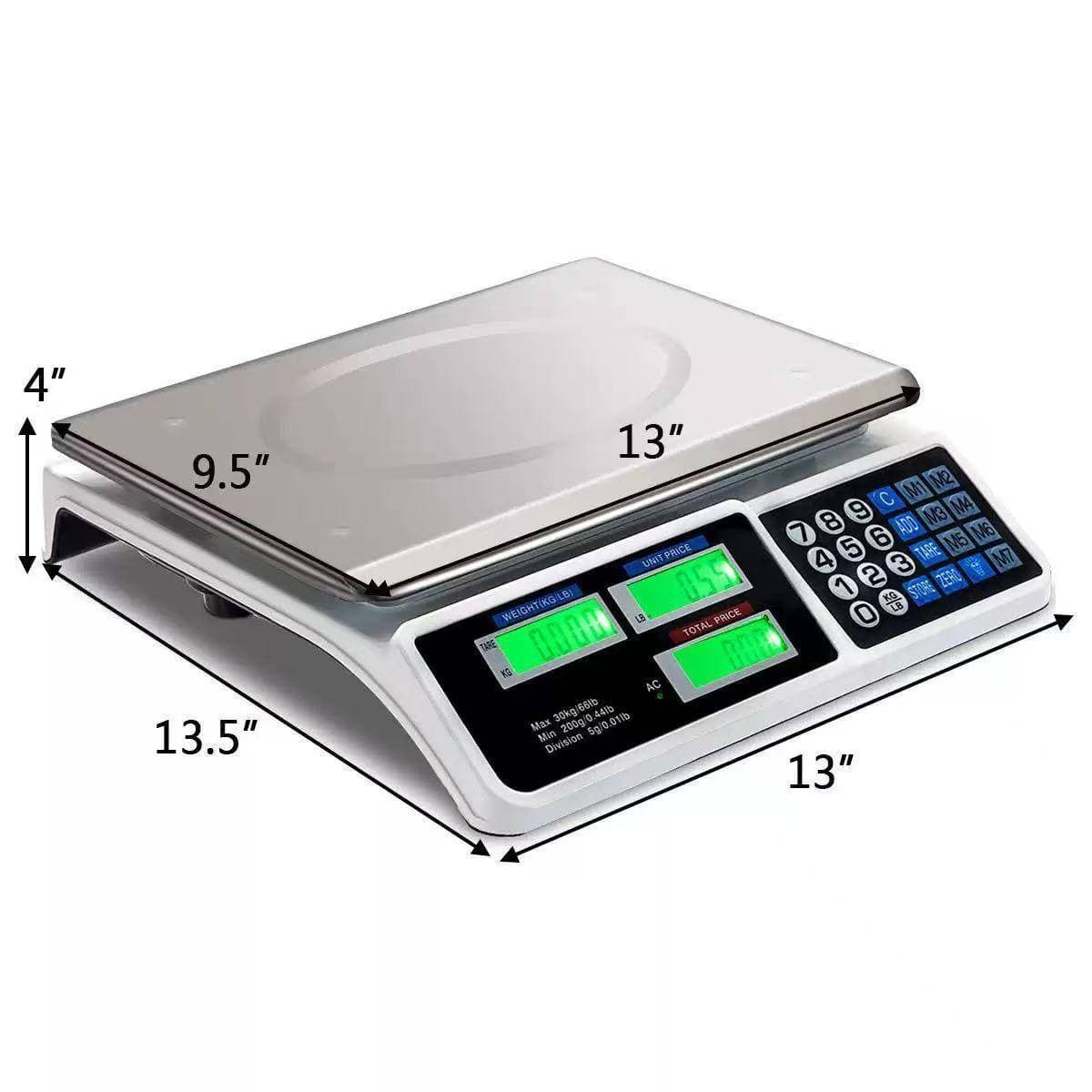 Digital Price Computing Scale 809, Stainless Platform, 40kg/5g 2