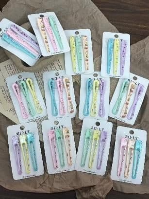 Macaron Pastel Print Snap Hair Clips