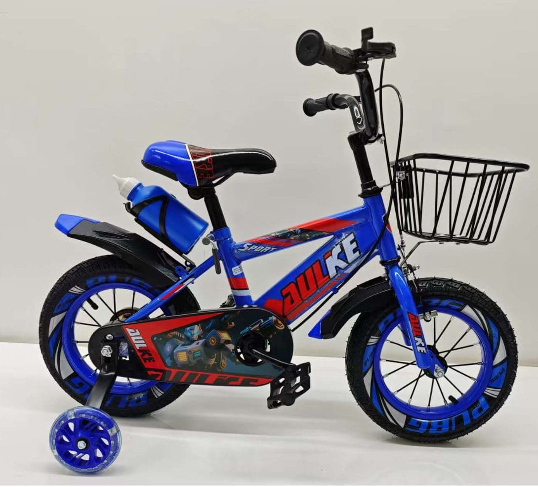 AULKE Green Sport Kids Bike with Basket 3