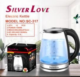 Glass Electric Kettle SC-317, 2.3L, 1500W