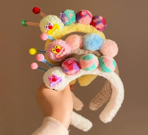 Strawberry Curl Headband, Pink