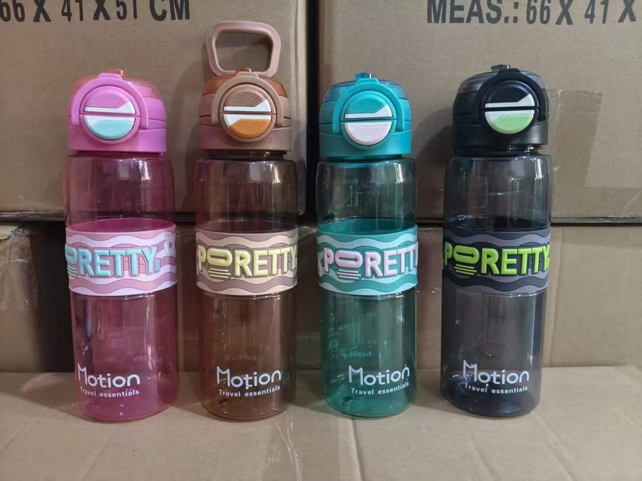 Plastic Water Bottle, 600 ml, PC+PP, 8 x 18.5 cm, Ref. WB60722