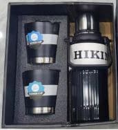 Diwangxin 5191-2 Vacuum Flask Gift Set, 1000ml with Two 318ml Cups 2