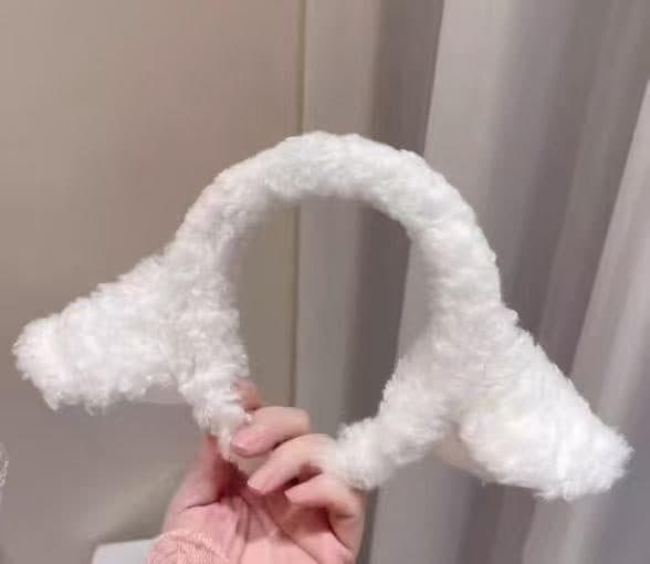 Twisted Plush Headband, White