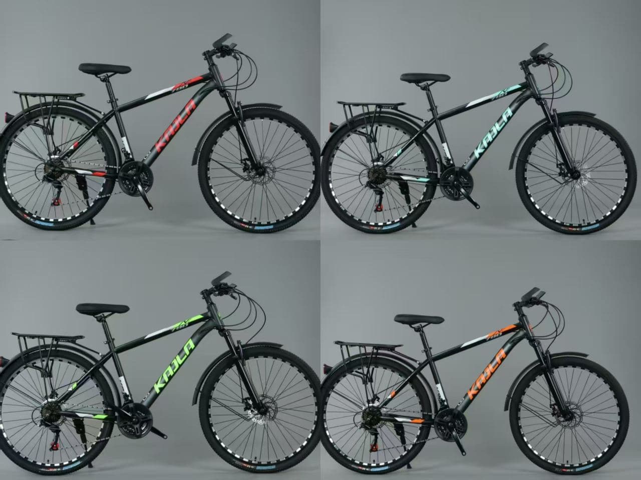 KAILA Mountain Bike with Rear Rack and Steel Mudguards, 24 inch