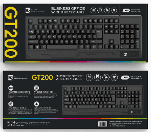 R8 GT200 Office Wired Keyboard English & Arabic layout, 104 Keys 2