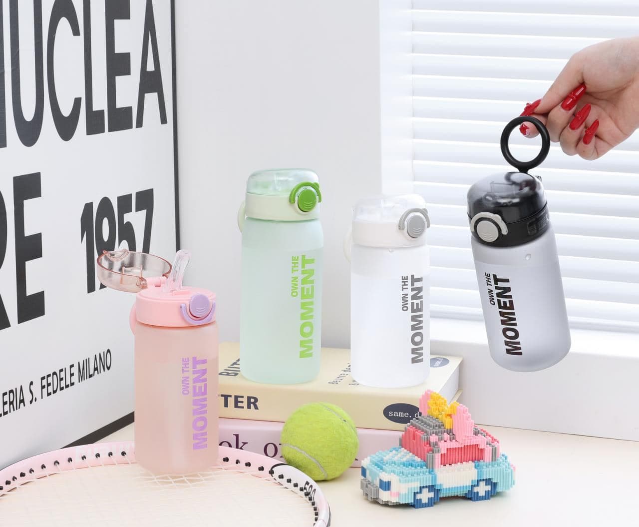 Plastic Water Bottle, 580 ml, PC+PP, Ref. WB60139