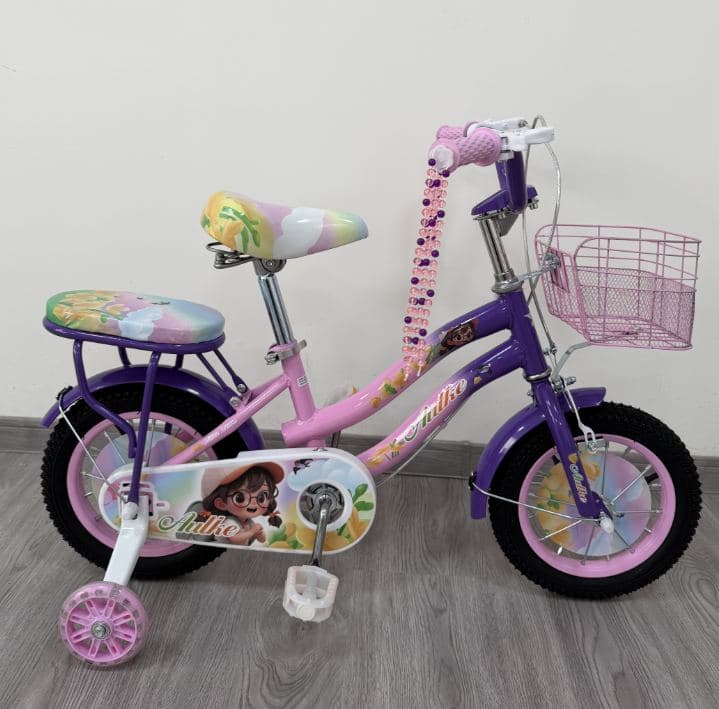 A155 Girls Bike with Backrest Seat and Basket