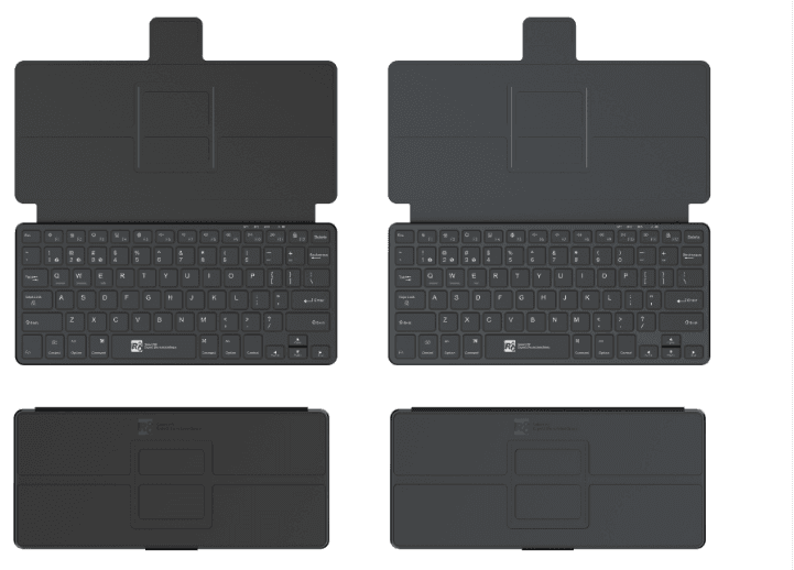 R8 GT304 79 Keys Portable Leather Folio Wirless Bluetooth Rechargeable Keyboard English layout
