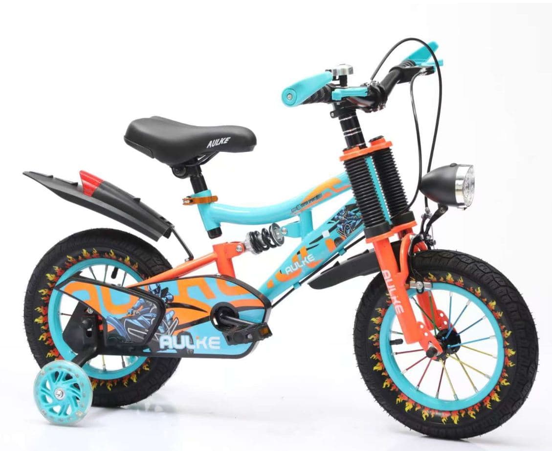 AULKE Kids Bike with Suspension Fork and Headlamp 4