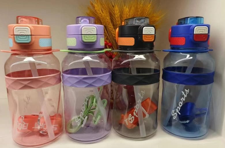 Plastic Water Bottle, 900 ml, PC+PP, Ref. WB60511