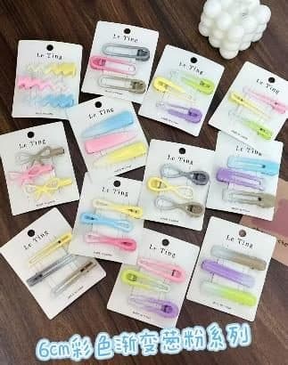 Gradient Candy Snap Hair Clips, 6 cm