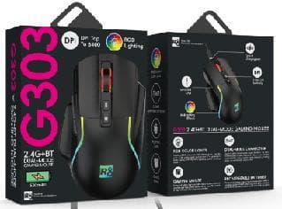 R8 G303 7D Wireless 2.4G & BT Rechargeable Gaming Mouse RGB Lighting 2