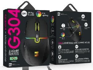 R8 G304 6D Wireless 2.4G & BT Rechargeable Gaming Mouse with Screen Display RGB Lighting 2