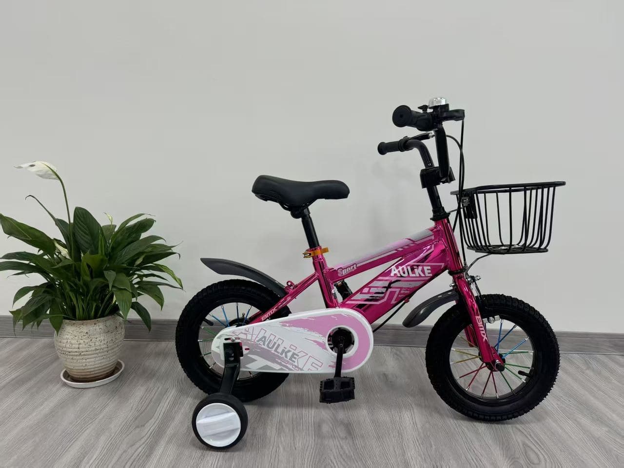 AULKE AK Kids Bike with Wire Basket, Blue 2