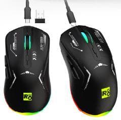 R8 G305 6D Wired & 2.4G Rechargeable Gaming Mouse RGB Lighting 3