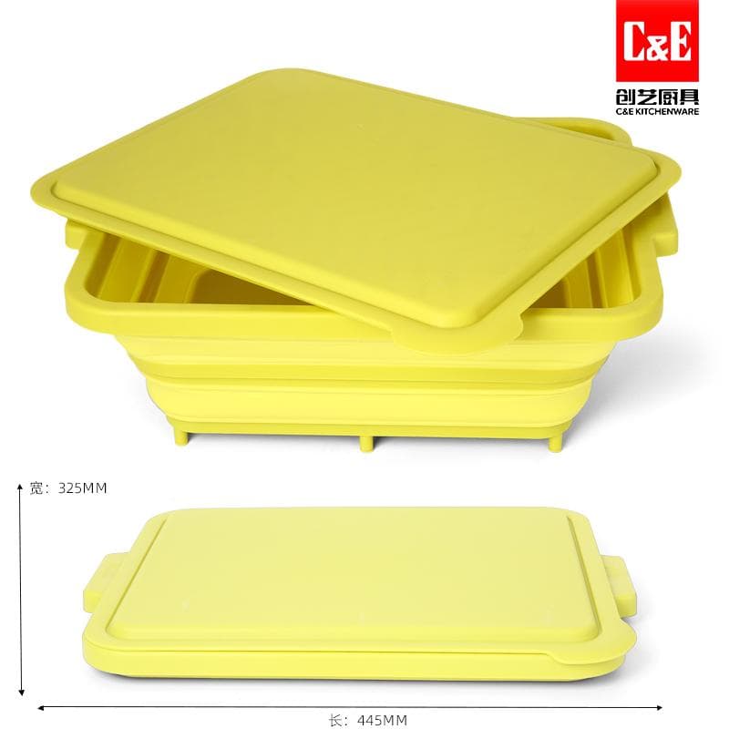 YT-H241021 Foldable Multifunction Food Tray with Lid, 41.8 x 29.9 x 13cm 3