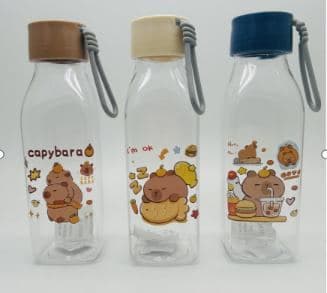 Plastic Water Bottle, 350 ml, PP+PC, 6.6 x 19.5 cm, Ref. WB60571
