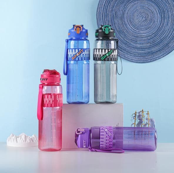 Plastic Water Bottle, 750 ml, PC+PP, 7.5 x 25 cm, Ref. WB60369